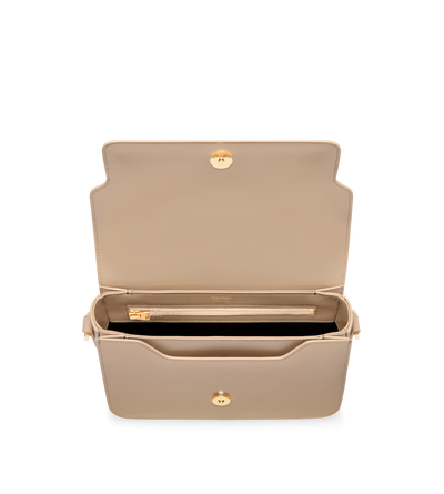 PALMELLATO-EFFECT LEATHER MEDIUM SHOULDER BAG image number 3