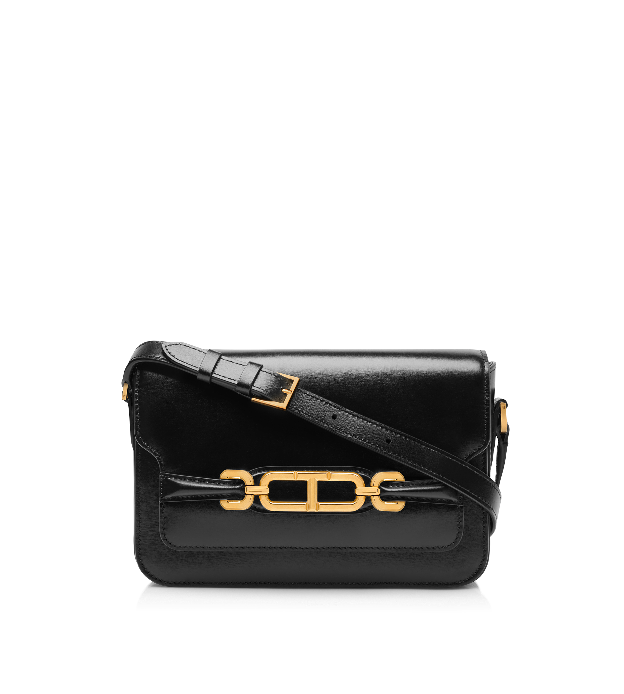 PALMELLATO-EFFECT LEATHER MEDIUM SHOULDER BAG