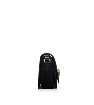 PALMELLATO-EFFECT LEATHER MEDIUM SHOULDER BAG image number 1