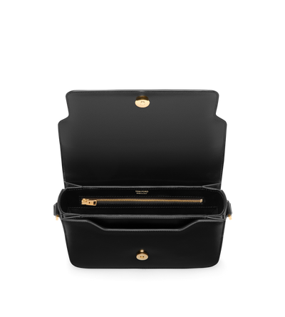 PALMELLATO-EFFECT LEATHER MEDIUM SHOULDER BAG image number 3