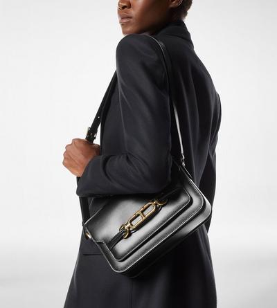 PALMELLATO-EFFECT LEATHER MEDIUM SHOULDER BAG image number 4