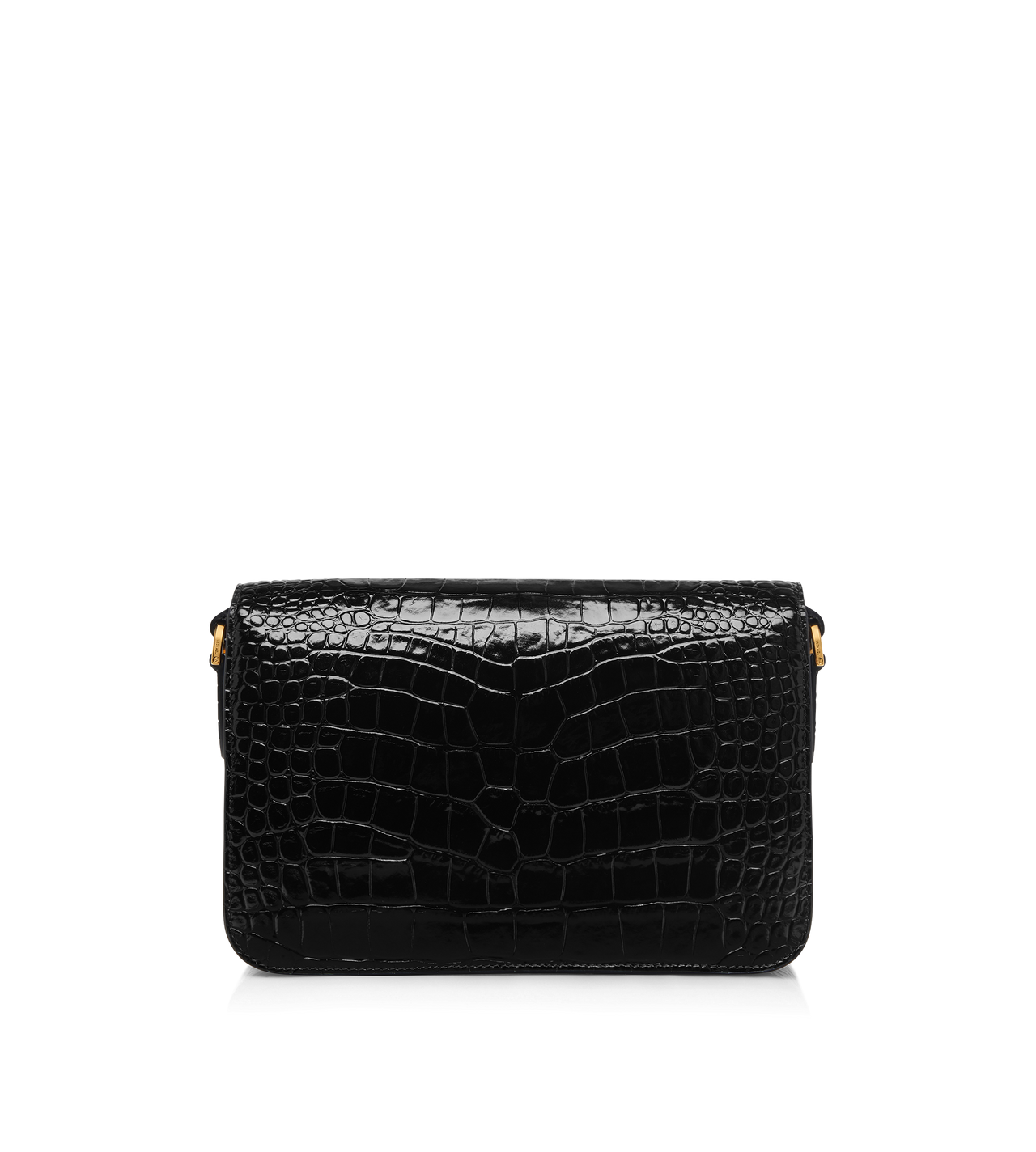 SHINY STAMPED CROCODILE LEATHER MEDIUM SHOULDER BAG image number 2