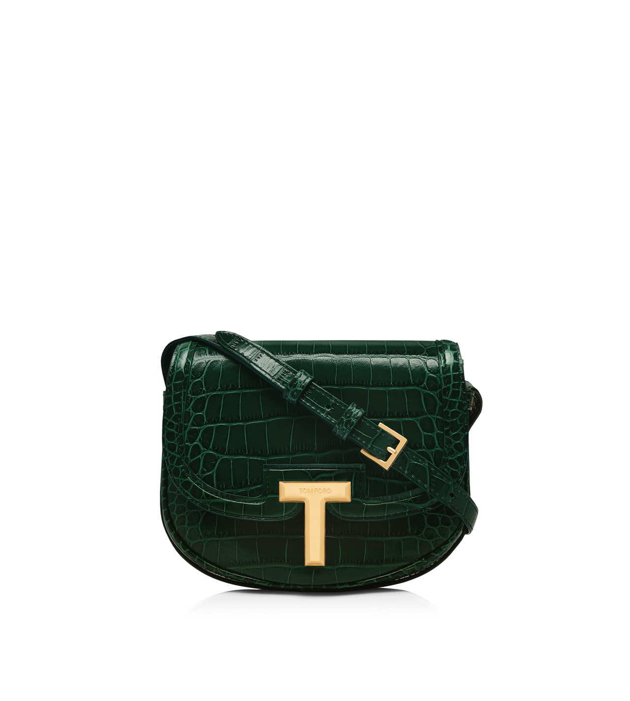 SHINY STAMPED CROCODILE LEATHER WALLIS MINI BAG image number 0
