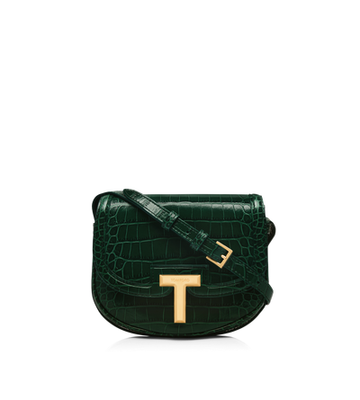 SHINY STAMPED CROCODILE LEATHER WALLIS MINI BAG image number 0