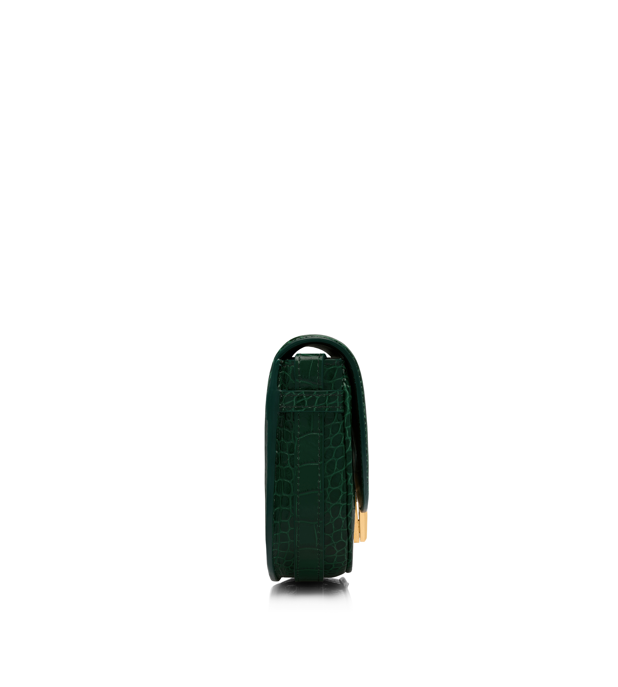 SHINY STAMPED CROCODILE LEATHER WALLIS MINI BAG
