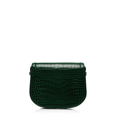 SHINY STAMPED CROCODILE LEATHER WALLIS MINI BAG image number 2