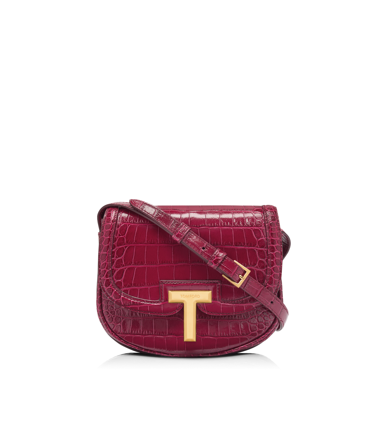 SHINY STAMPED CROCODILE LEATHER WALLIS MINI BAG image number 0