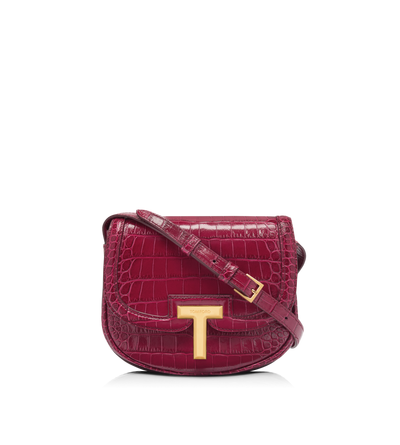 SHINY STAMPED CROCODILE LEATHER WALLIS MINI BAG image number 0