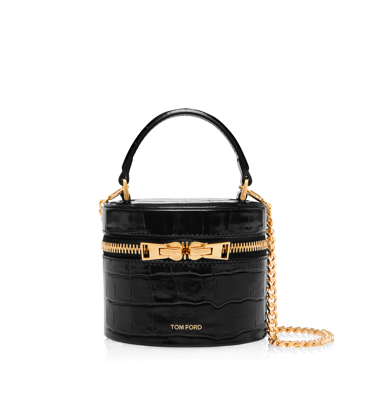 SHINY PRINTED CROCODILE LEATHER AUDREY MINI BAG image number 0