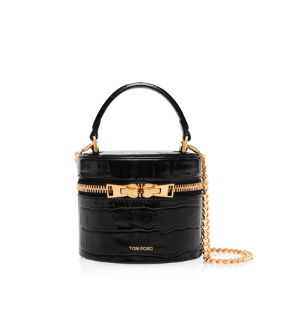 SHINY PRINTED CROCODILE LEATHER AUDREY MINI BAG image number 0