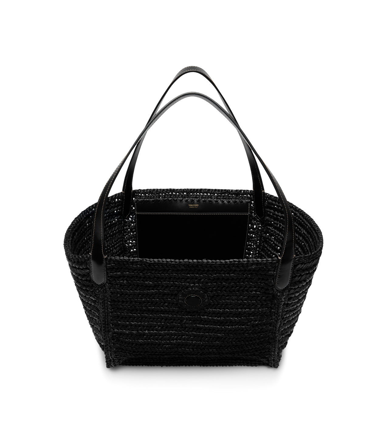 RAFFIA AND LEATHER TARA MEDIUM TOTE image number 3