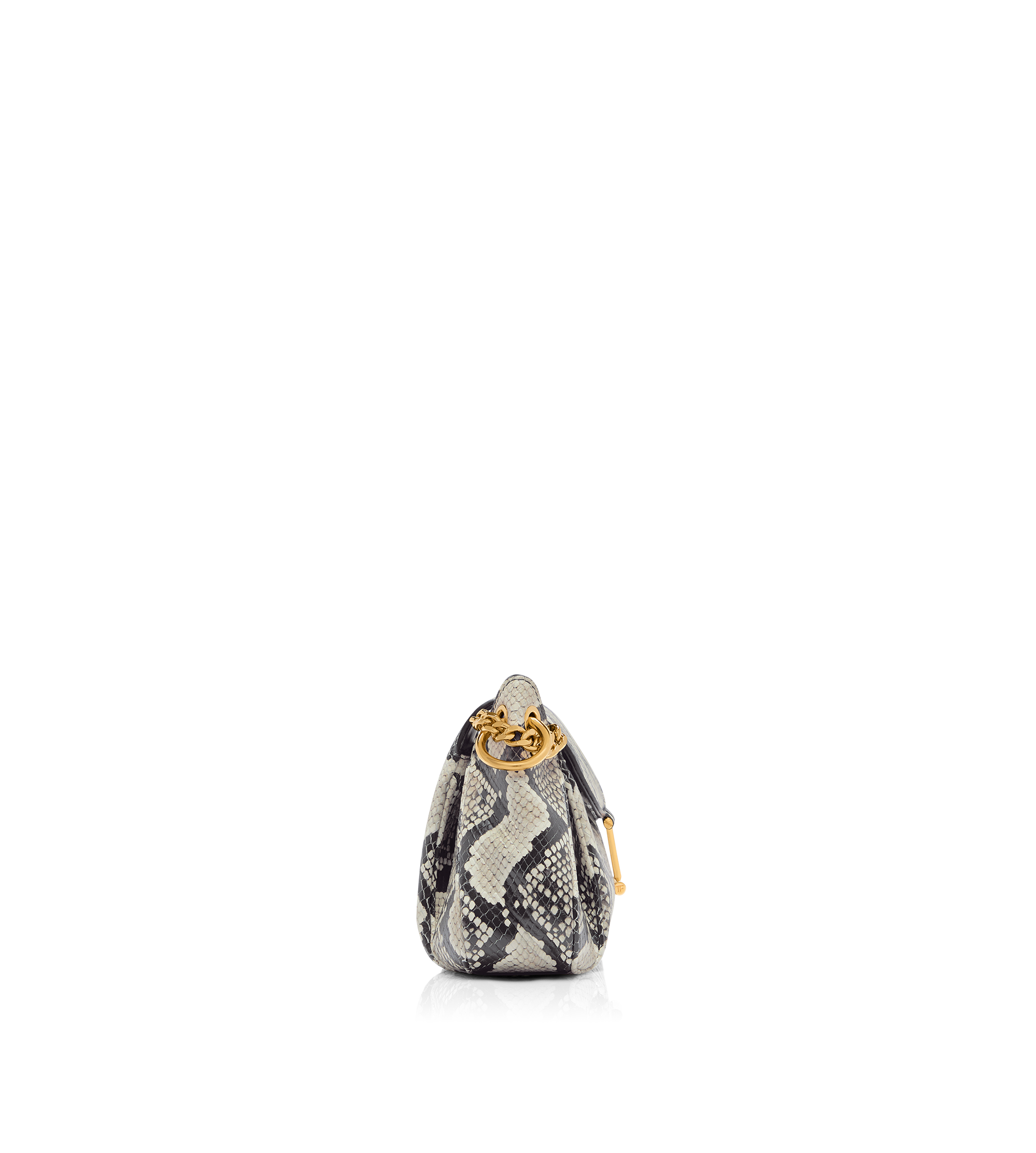 PRINTED PYTHON TARA CHAIN SHOULDER BAG
