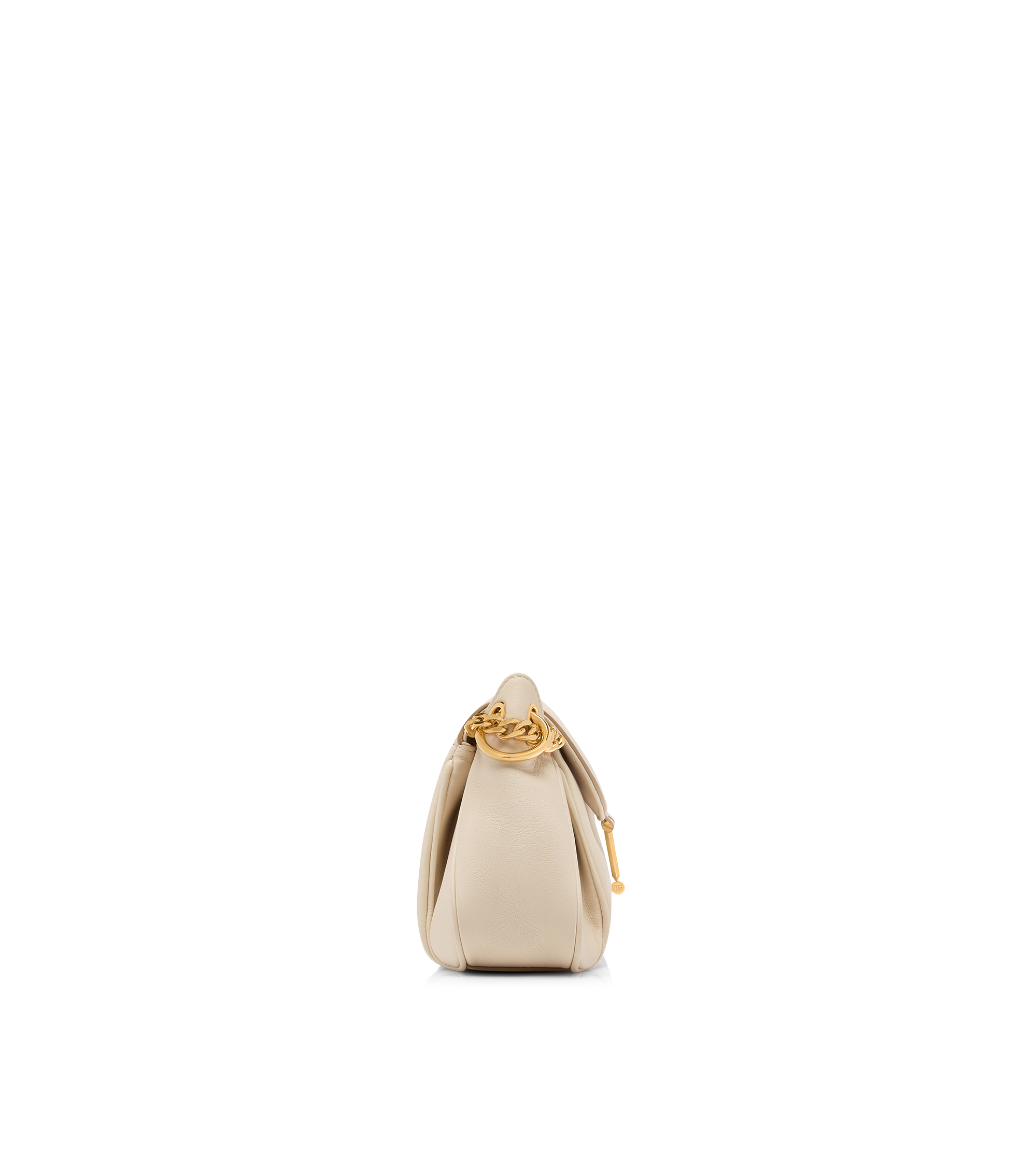 NATURAL GRAIN LEATHER TARA CHAIN SHOULDER BAG