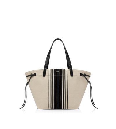 STRIPED JACQUARD LARGE TOTE image number 0