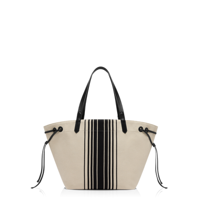STRIPED JACQUARD LARGE TOTE image number 2