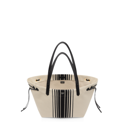 STRIPED JACQUARD LARGE TOTE image number 3
