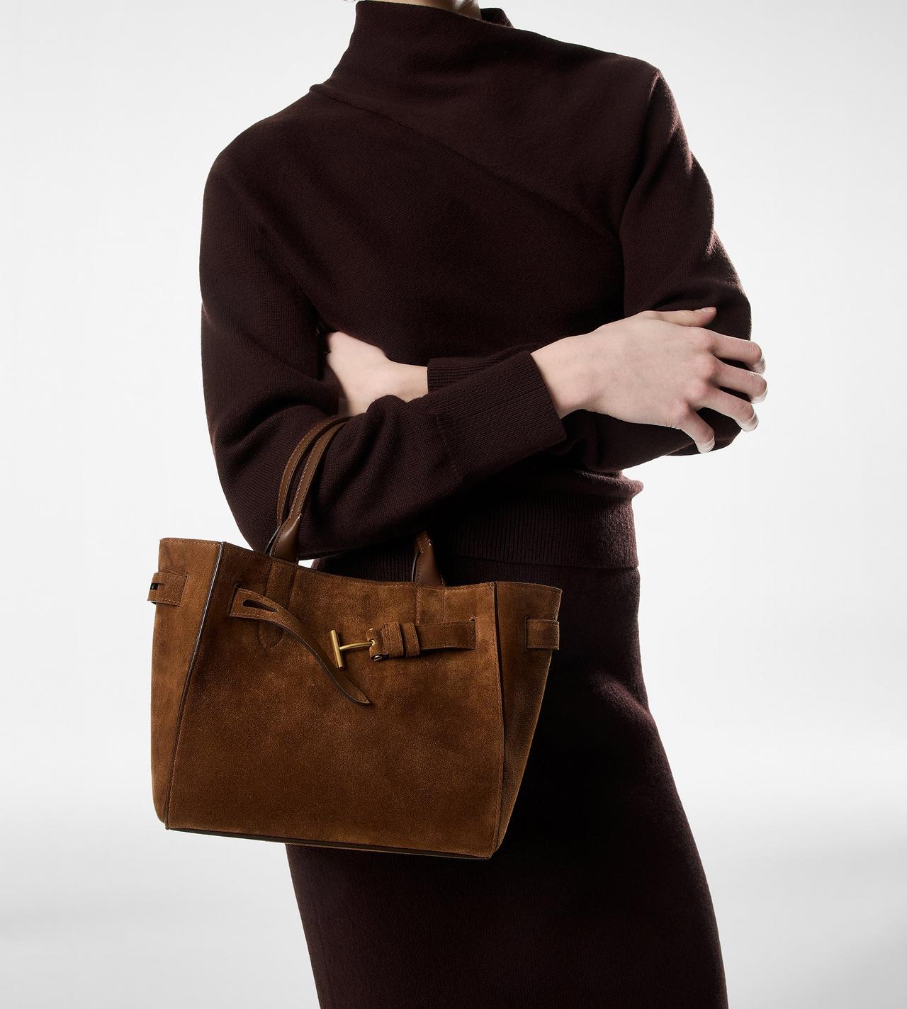 SUEDE LEATHER AUDREY SMALL TOTE image number 4