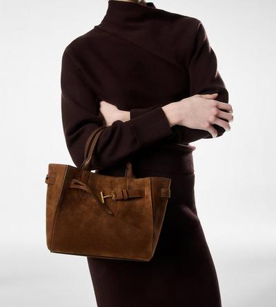 SUEDE LEATHER AUDREY SMALL TOTE image number 4