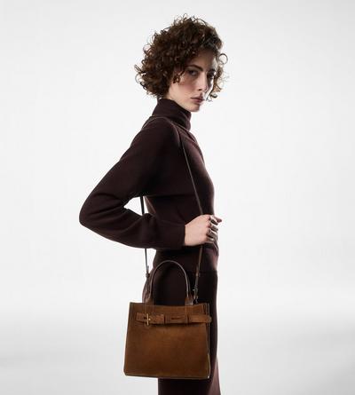 SUEDE LEATHER AUDREY SMALL TOTE image number 5