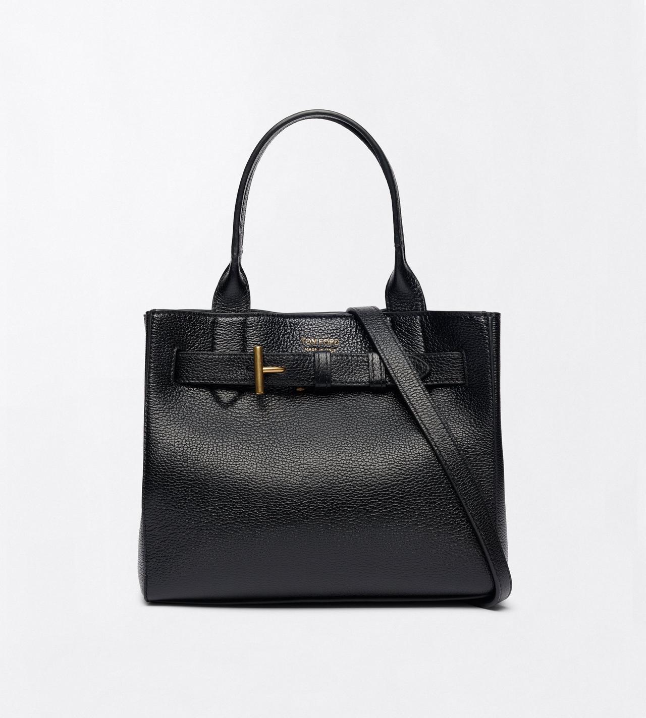TOM FORD LEATHER BLACK GRAIN LEATHER AUDREY SMALL TOTE