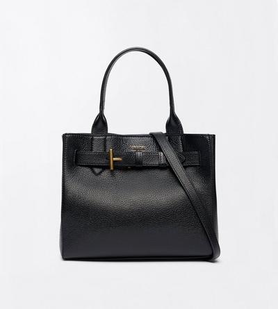 TOM FORD LEATHER BLACK GRAIN LEATHER AUDREY SMALL TOTE