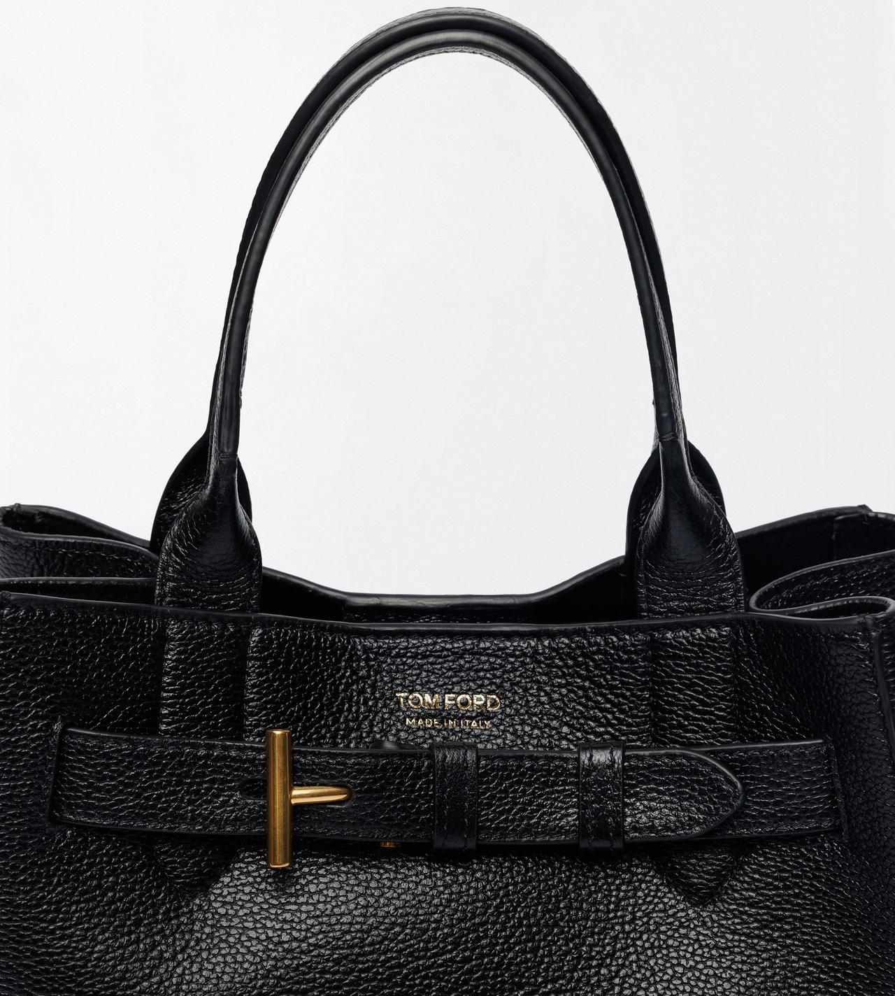 TOM FORD LEATHER BLACK GRAIN LEATHER AUDREY SMALL TOTE