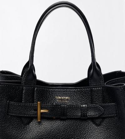 TOM FORD LEATHER BLACK GRAIN LEATHER AUDREY SMALL TOTE