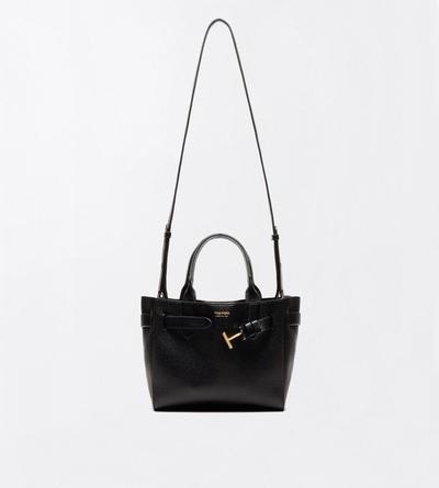 TOM FORD LEATHER BLACK GRAIN LEATHER AUDREY SMALL TOTE