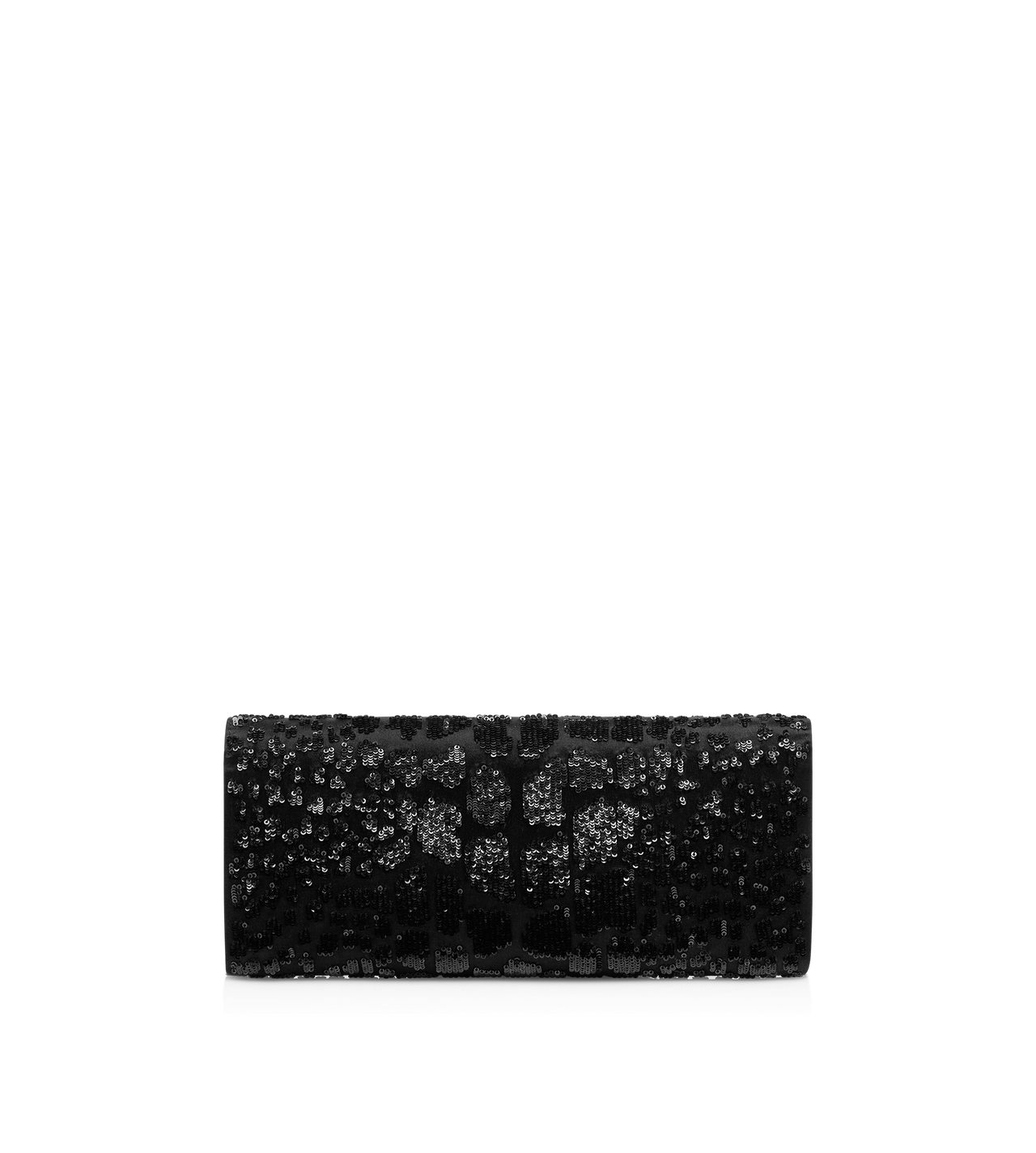CROC-EFFECT SEQUIN EMBROIDERY BAR CLUTCH image number 2