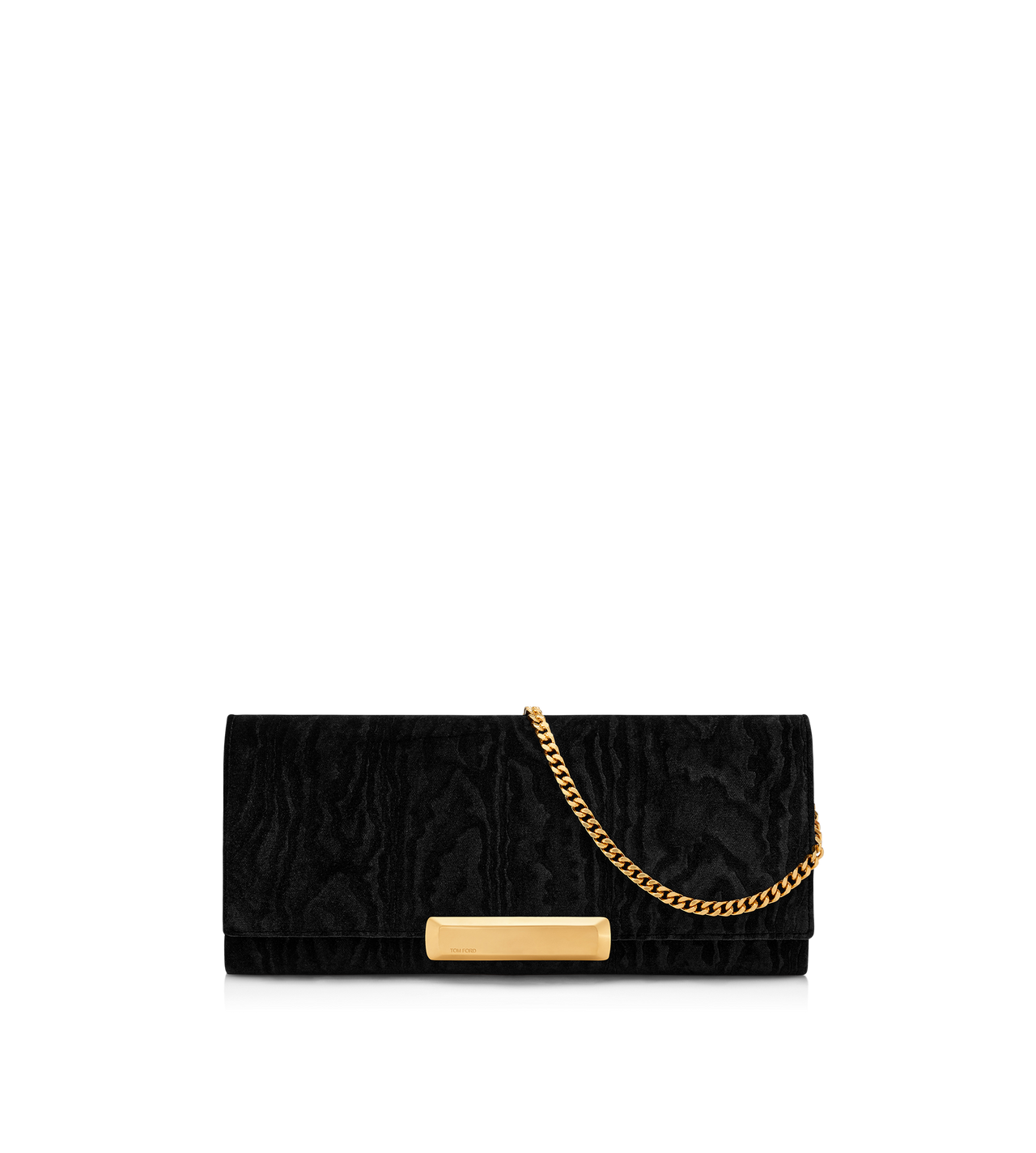 MOIRE VELVET BAR CLUTCH image number 0