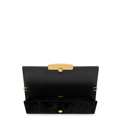 MOIRE VELVET BAR CLUTCH image number 3