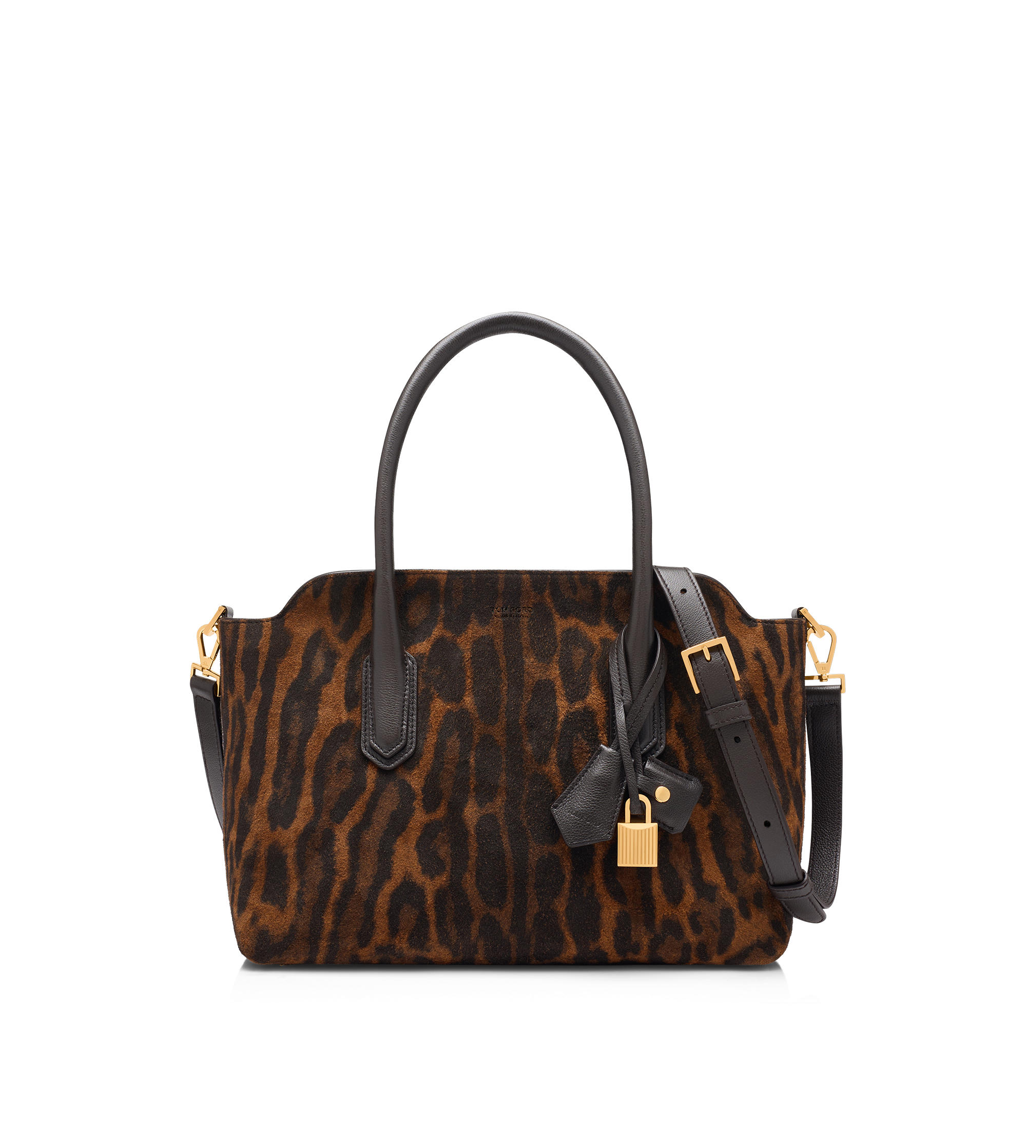 OCELOT-PRINT SUEDE ALEXANDER MEDIUM TOP HANDLE