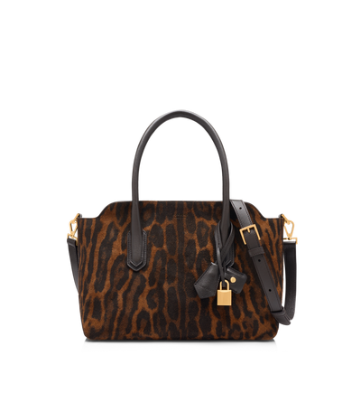 OCELOT-PRINT SUEDE ALEXANDER MEDIUM TOP HANDLE image number 0