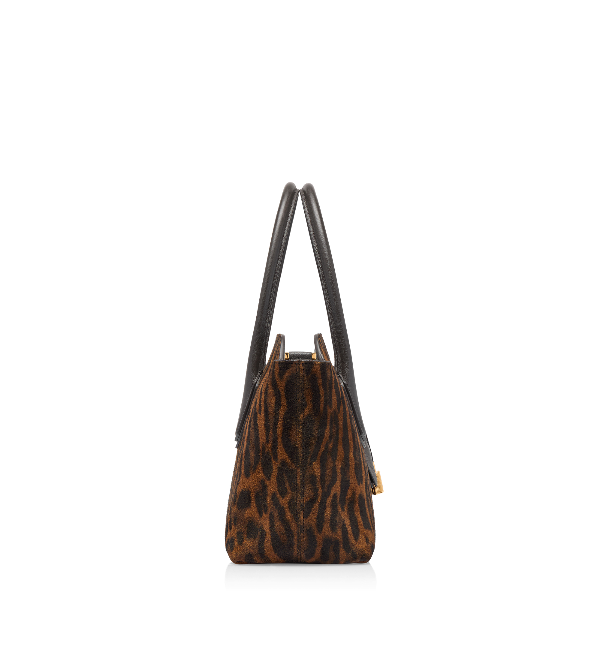 OCELOT-PRINT SUEDE ALEXANDER MEDIUM TOP HANDLE