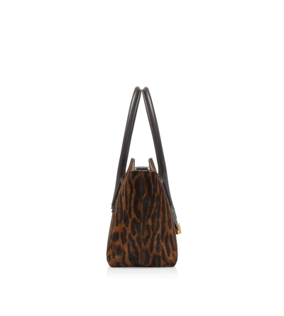 OCELOT-PRINT SUEDE ALEXANDER MEDIUM TOP HANDLE image number 1