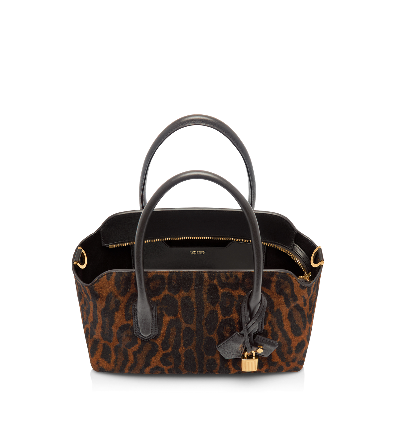 OCELOT-PRINT SUEDE ALEXANDER MEDIUM TOP HANDLE image number 3