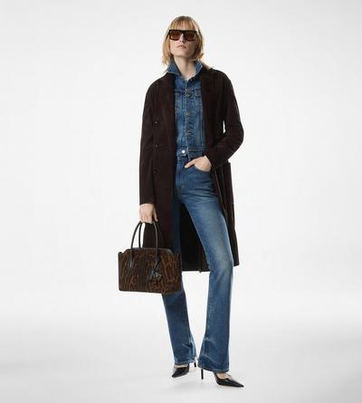 OCELOT-PRINT SUEDE ALEXANDER MEDIUM TOP HANDLE image number 4