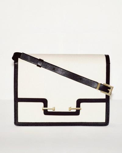 CANVAS AND LEATHER AUBE SHOULDER BAG image number 3