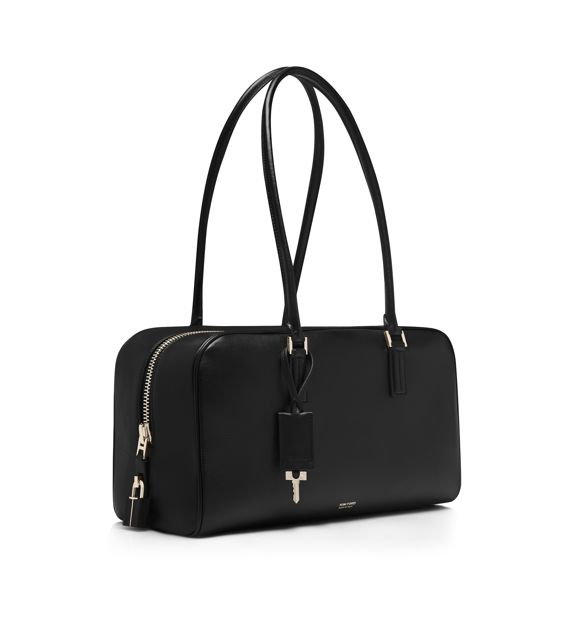 SUPPLE LEATHER ZIPPED SMALL STRYKE SHOULDER BAG