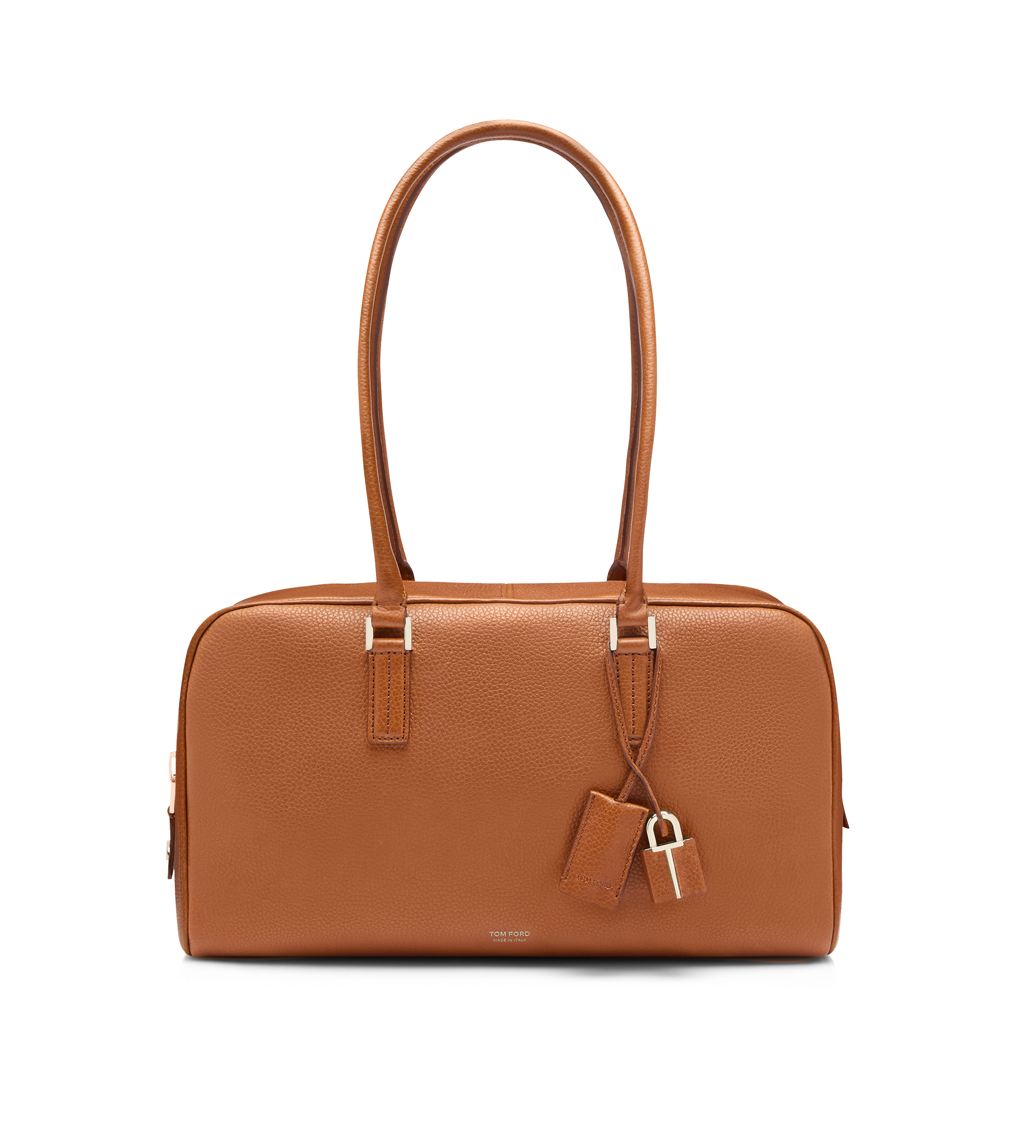 SOFT GRAIN LEATHER ZIPPED SMALL STRYKE SHOULDER BAG