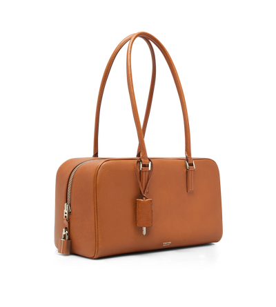 SOFT GRAIN LEATHER ZIPPED SMALL STRYKE SHOULDER BAG image number 1