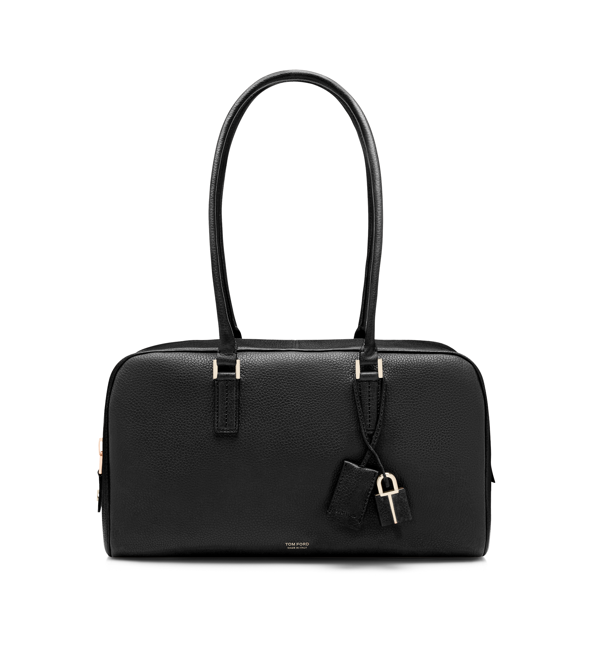SOFT GRAIN LEATHER ZIPPED SMALL STRYKE SHOULDER BAG
