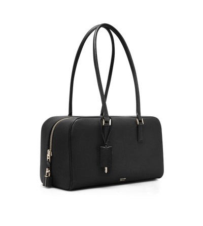 TOM FORD LEATHER BLACK BOLSO AL HOMBRO PEQUE&Ntilde;O STRYKE DE PIEL DE PLENA FLOR SUAVE CON CREMALLERA