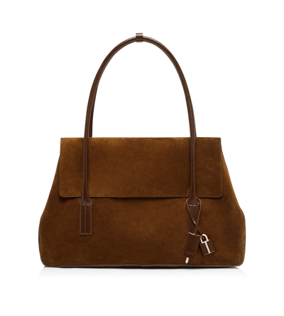 SUEDE LEATHER ECLIPSE LARGE SHOULDER BAG image number 0