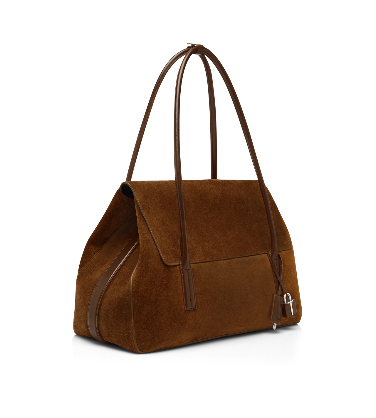 SUEDE LEATHER ECLIPSE LARGE SHOULDER BAG image number 1