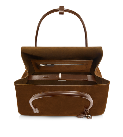 SUEDE LEATHER ECLIPSE LARGE SHOULDER BAG image number 2