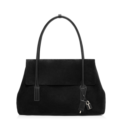 SUEDE LEATHER ECLIPSE LARGE SHOULDER BAG image number 0