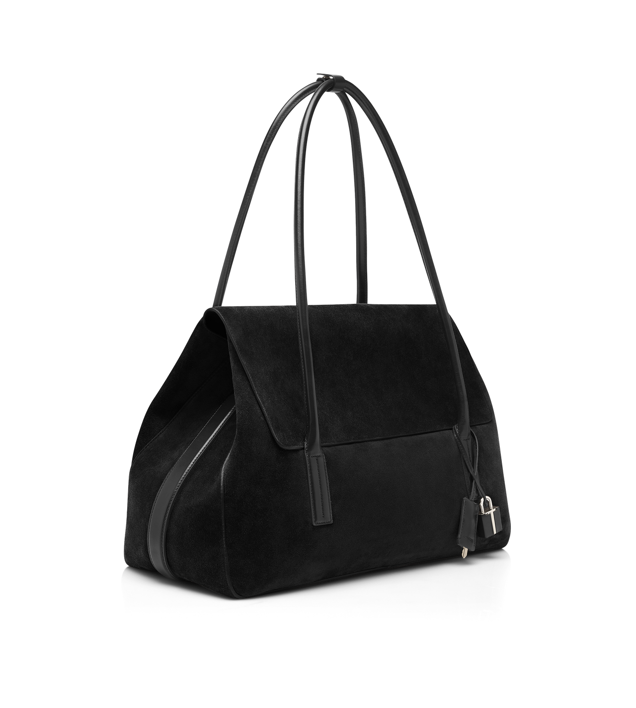 SUEDE LEATHER ECLIPSE LARGE SHOULDER BAG image number 1