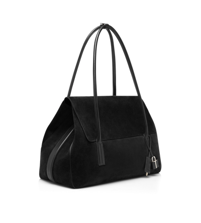 SUEDE LEATHER ECLIPSE LARGE SHOULDER BAG image number 1