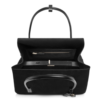 SUEDE LEATHER ECLIPSE LARGE SHOULDER BAG image number 2